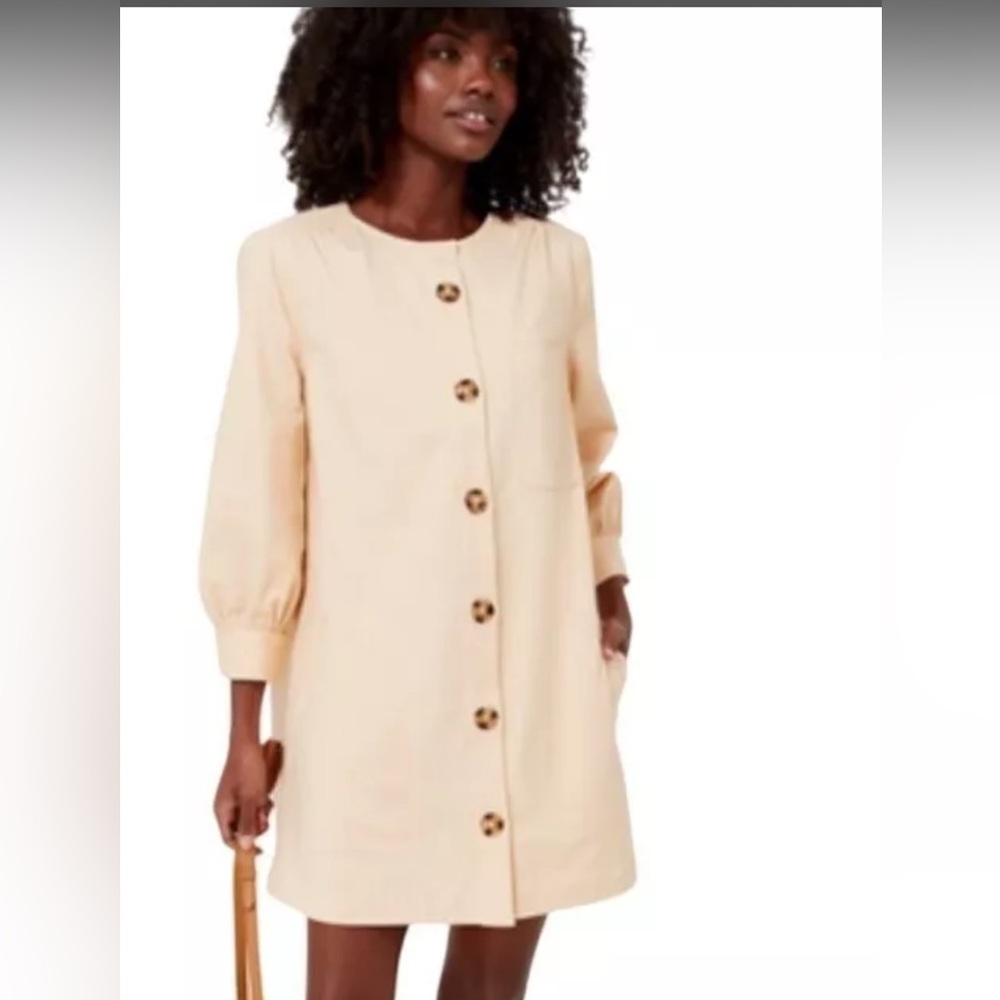 Tuckernuck NWT Stone Blake Shift Shirt Dress Small Preppy Quiet Luxury